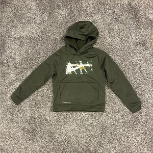 Nike Boys 6-7 Play Cut Dri-FIT Therma Hoodie Green Size L
